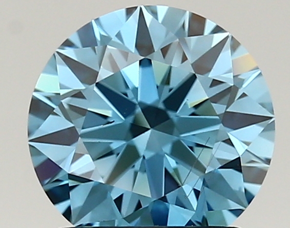1.34ct FANCY VIVID  BLUE SI1 Round (IGI)