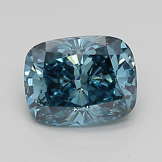 0.78ct FANCY VIVID  BLUE VS1 Cushion (IGI)