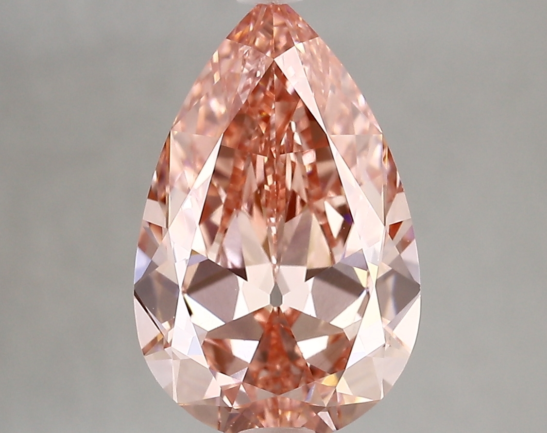 3.31ct FANCY VIVID  PINK VS1 Pear (IGI)