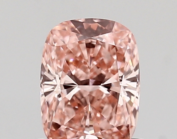 0.67ct FANCY VIVID  PINK VVS1 Cushion (IGI)