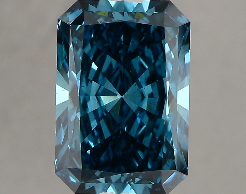 3.13ct FANCY VIVID  BLUE VS2 Radiant (IGI)