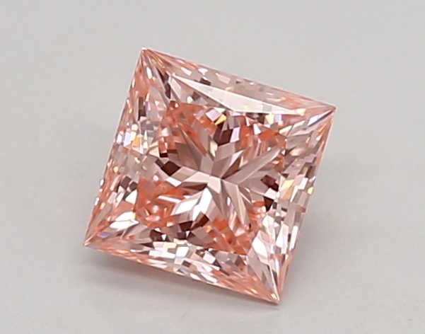 0.59ct FANCY VIVID  PINK VVS2 Princess (IGI)