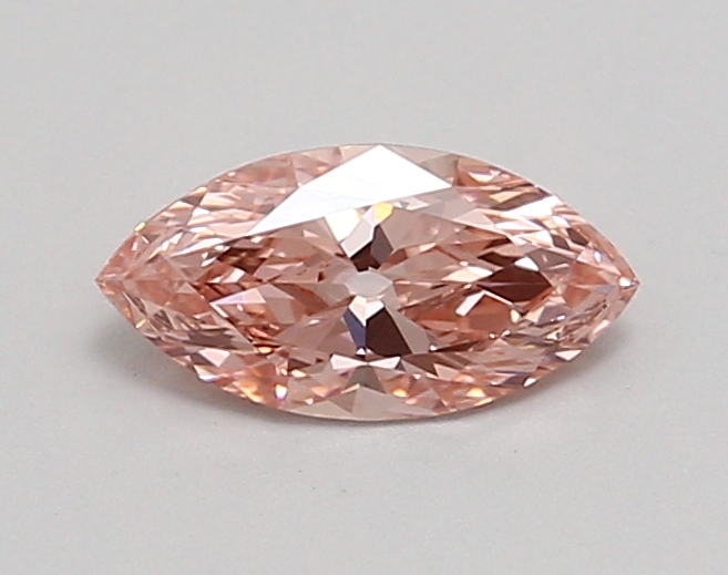 0.82ct FANCY VIVID  PINK VVS2 Marquise Old Miner (IGI)