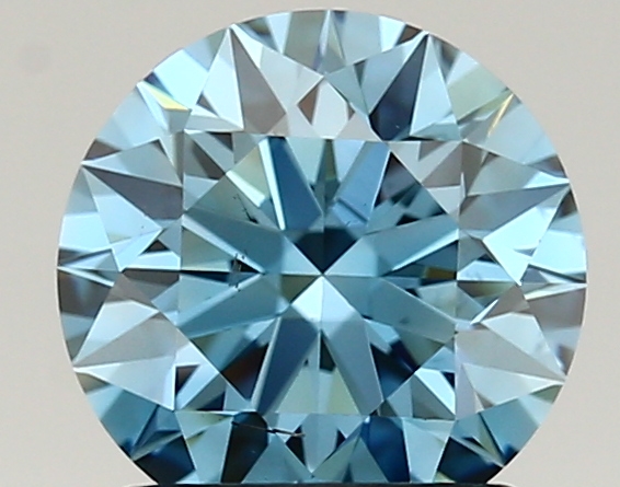 1.37ct FANCY VIVID  BLUE SI1 Round (IGI)