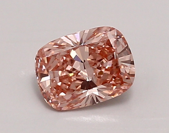 0.77ct FANCY VIVID  PINK VVS2 Cushion (IGI)