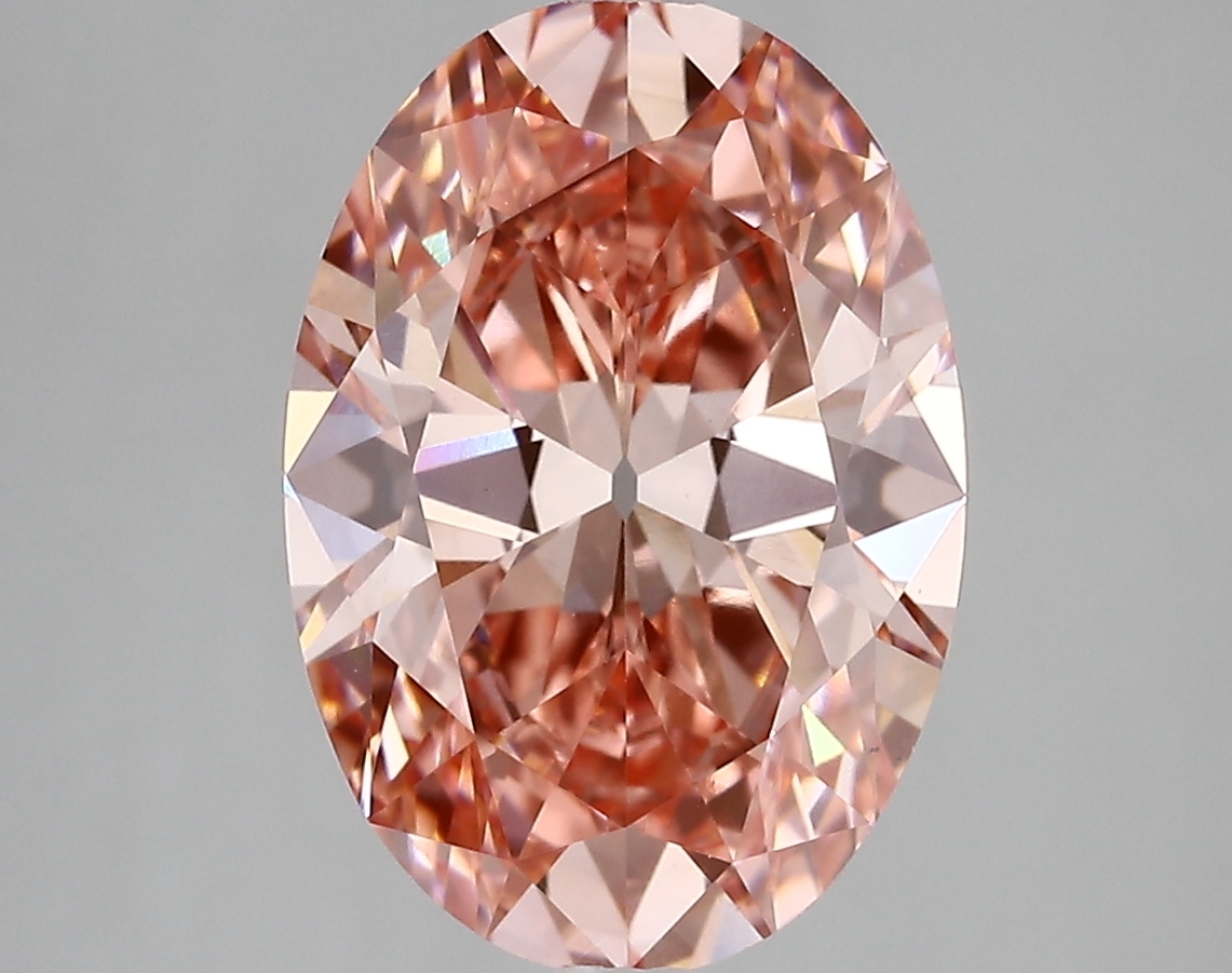 4.34ct FANCY VIVID  PINK VS2 Oval Old Miner (IGI)