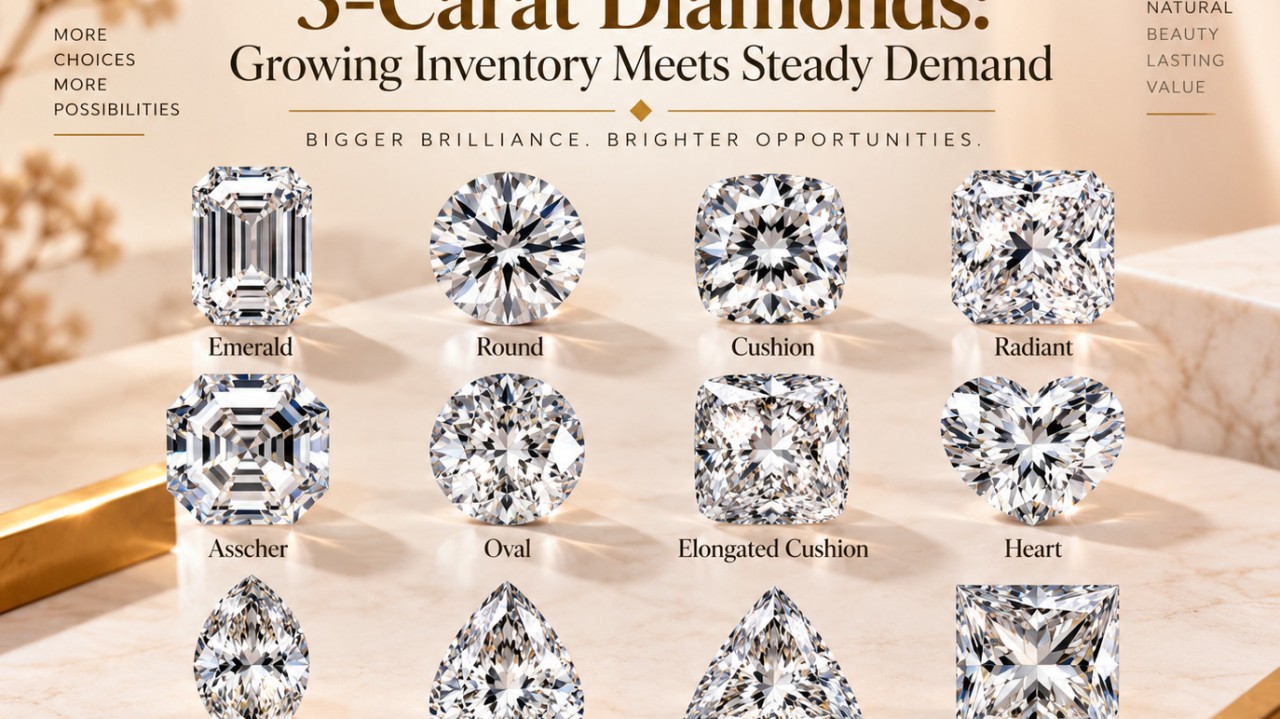 3-Carat Diamonds in 2025: Growing Inventory Meets Steady Demand — A Complete Market Analysis