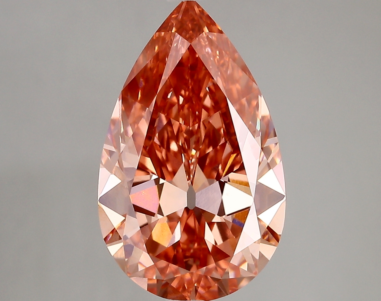 4.12ct FANCY VIVID  PINK VVS2 Pear (IGI)