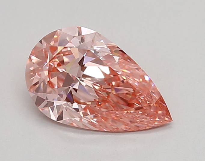 0.76ct FANCY VIVID  PINK VVS2 Pear (IGI)