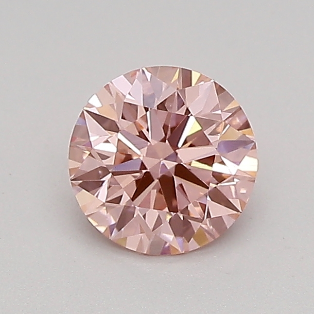 0.64ct FANCY VIVID  PINK VVS2 Round (IGI)