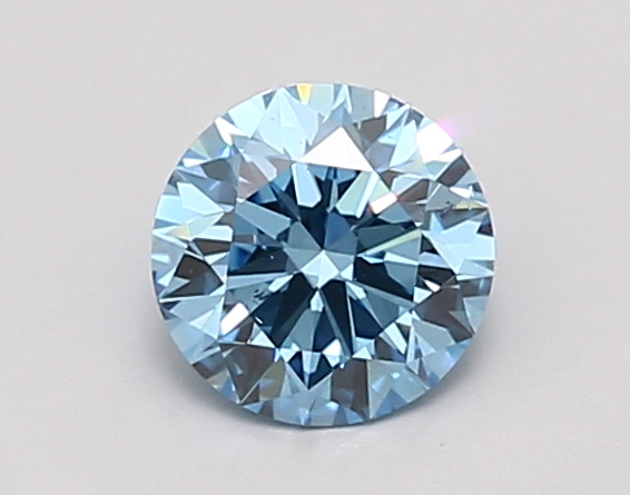0.91ct FANCY VIVID  BLUE SI1 Round (IGI)