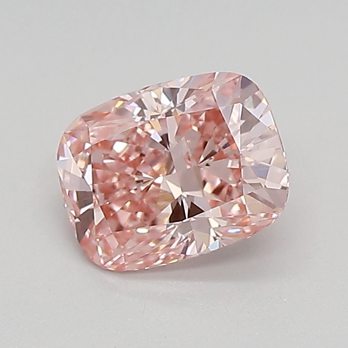 0.85ct FANCY VIVID  PINK VVS2 Cushion (IGI)
