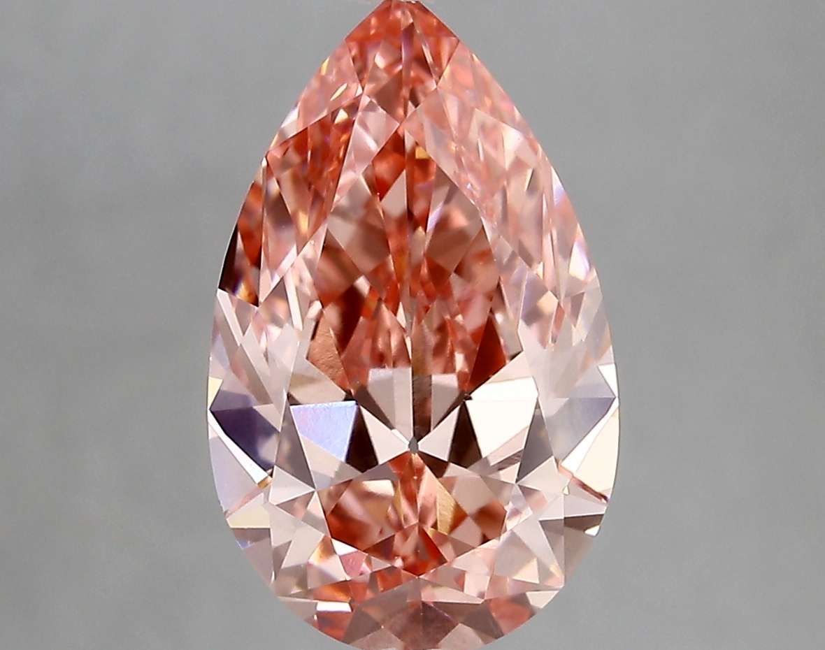 3.68ct FANCY VIVID  PINK VS1 Pear (IGI)