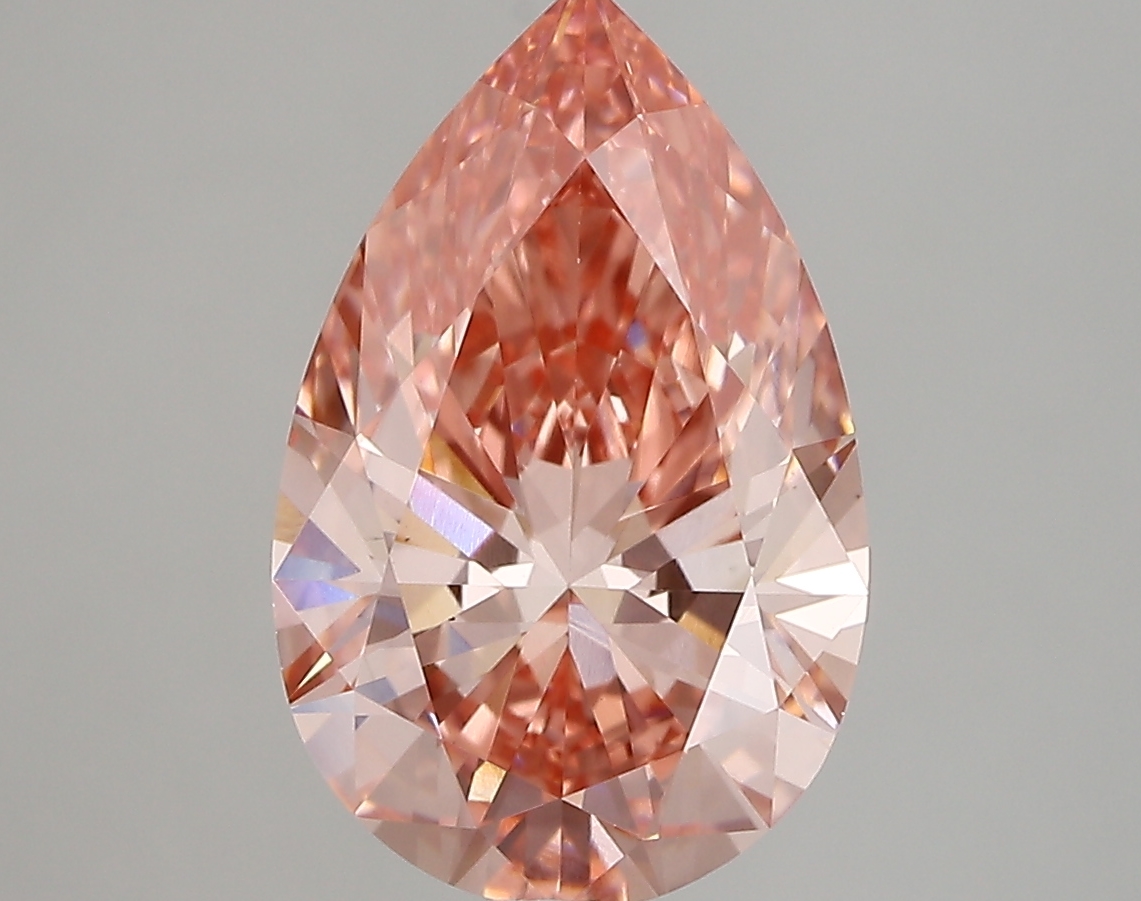 3.39ct FANCY VIVID  PINK VS1 Pear (IGI)