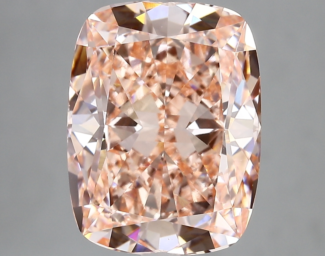 6.16ct FANCY VIVID  PINK VVS2 Cushion (IGI)