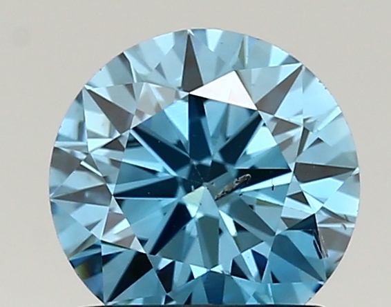 1.08ct FANCY VIVID  BLUE SI2 Round (IGI)