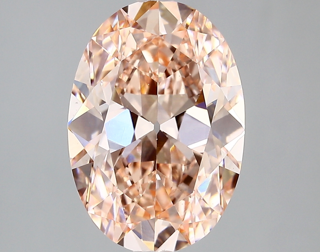 3.90ct FANCY INTENSE  PINK VS1 Oval Old Miner (IGI)