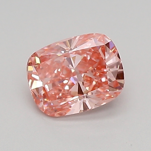 0.59ct FANCY VIVID  PINK VVS2 Cushion (IGI)