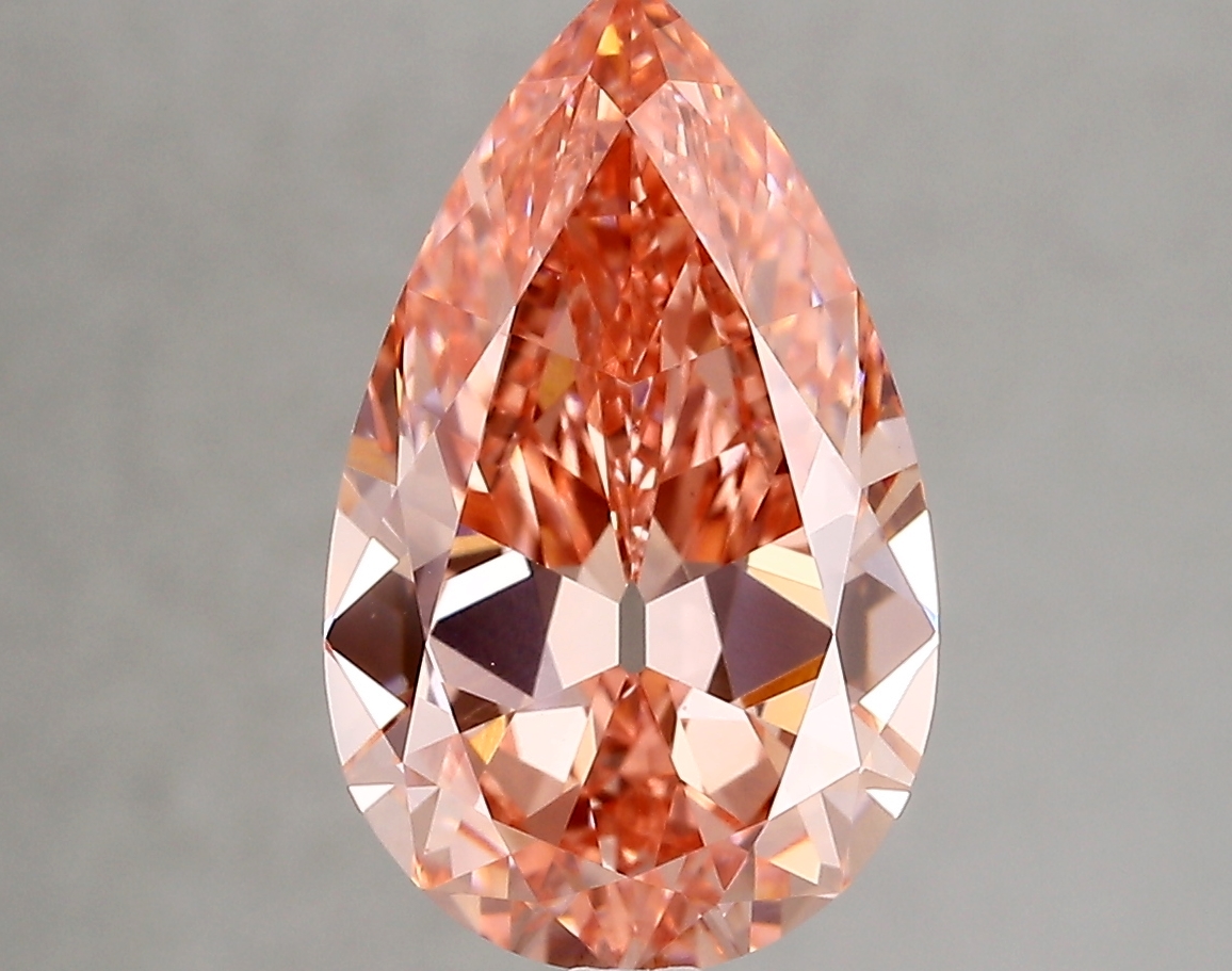 3.42ct FANCY VIVID  PINK VS1 Pear (IGI)