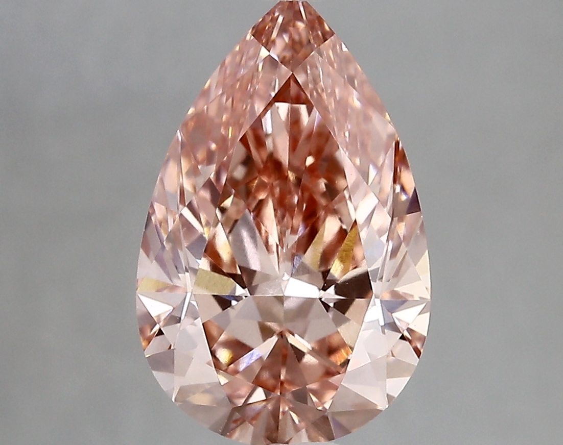 3.17ct FANCY VIVID  PINK VVS2 Pear (IGI)