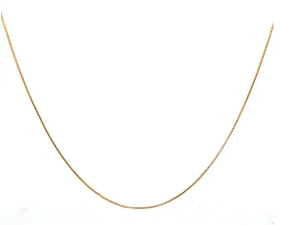 22k Light Box Chain - 18”