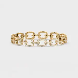2.80 CTW Diamond PaperClip Chain Bracelet_CaratX Diamond Jewelry