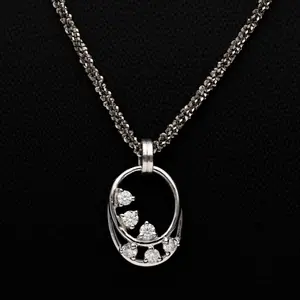 Lab Grown Diamond - Celestial Oval Pendant