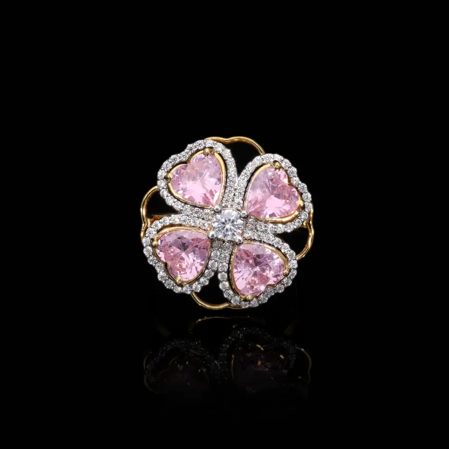 Lab Grown Diamond Revolving Heart Diamond Ring for Her