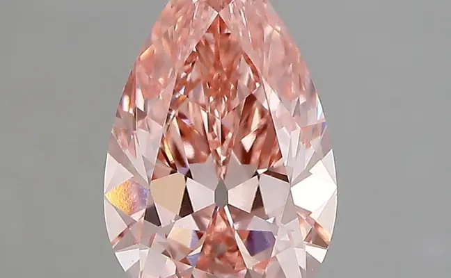 1.56ct FANCY VIVID  PINK VVS2 Pear (IGI)