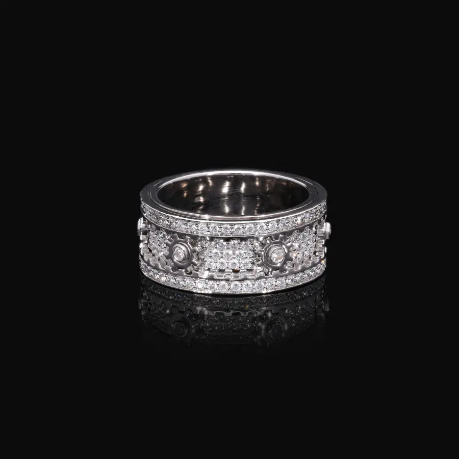Lab Grown Diamond Gear Ring