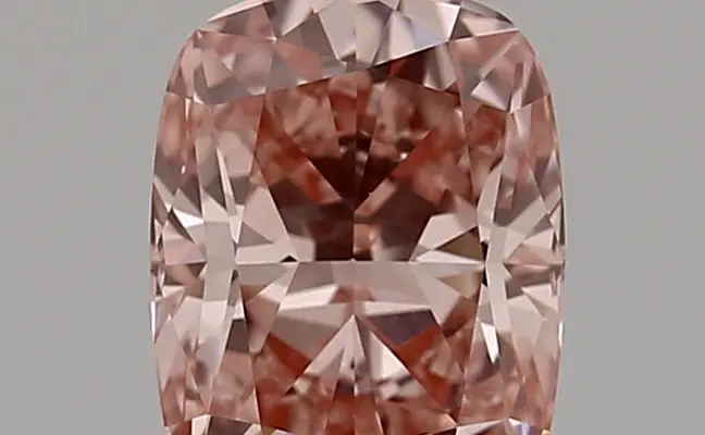 1.41ct FANCY VIVID  PINK VVS2 Cushion (IGI)