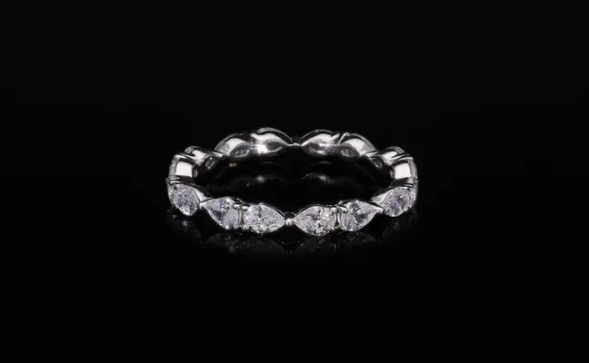 Pear Cut Lab Grown Diamond Eternity Band