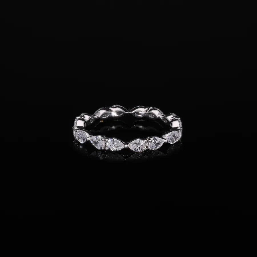 Pear Cut Lab Grown Diamond Eternity Band
