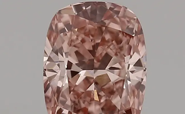 1.37ct FANCY VIVID  PINK VVS2 Cushion (IGI)
