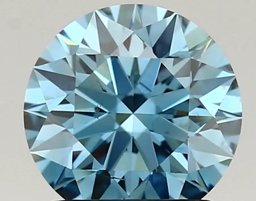 1.37ct FANCY VIVID  BLUE SI1 Round (IGI)