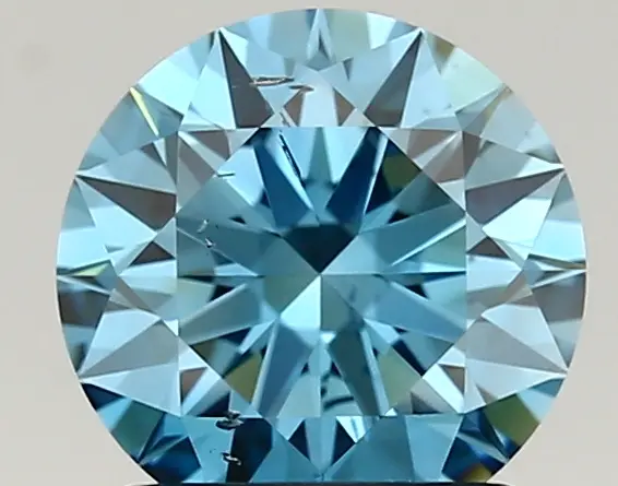 1.35ct FANCY VIVID  BLUE SI2 Round (IGI)
