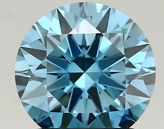 1.34ct FANCY VIVID  BLUE VS2 Round (IGI)