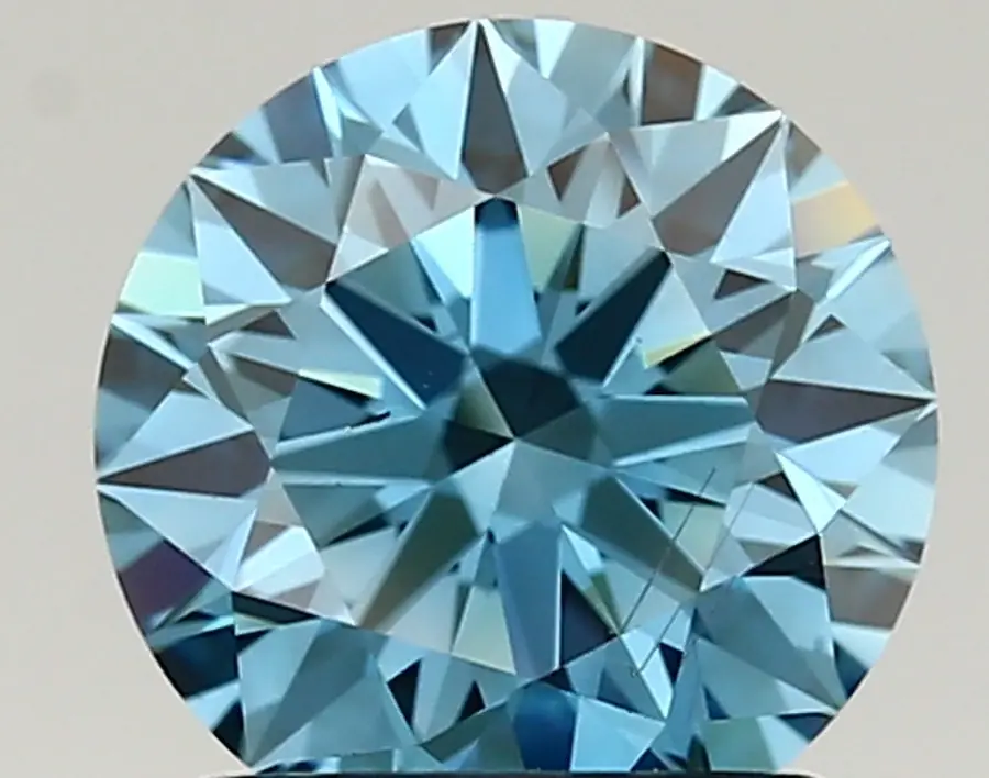 1.34ct FANCY VIVID  BLUE SI1 Round (IGI)