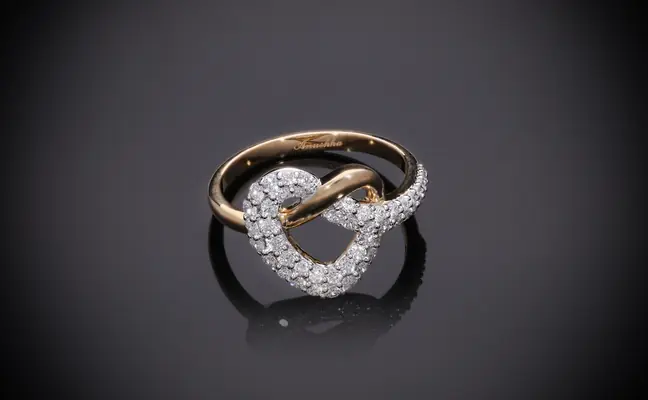 Lab Grown Diamond Infinity Heart Ring