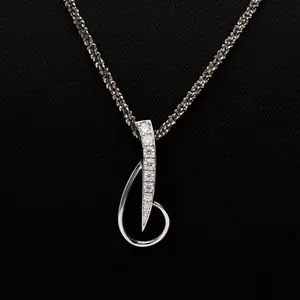 Lab Grown Diamond Elephant Tooth Pendant for Her