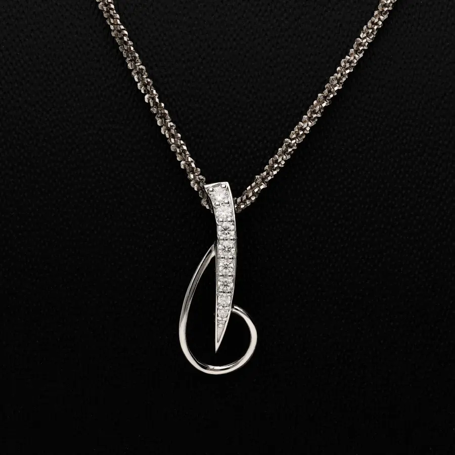 Lab Grown Diamond Elephant Tooth Pendant for Her