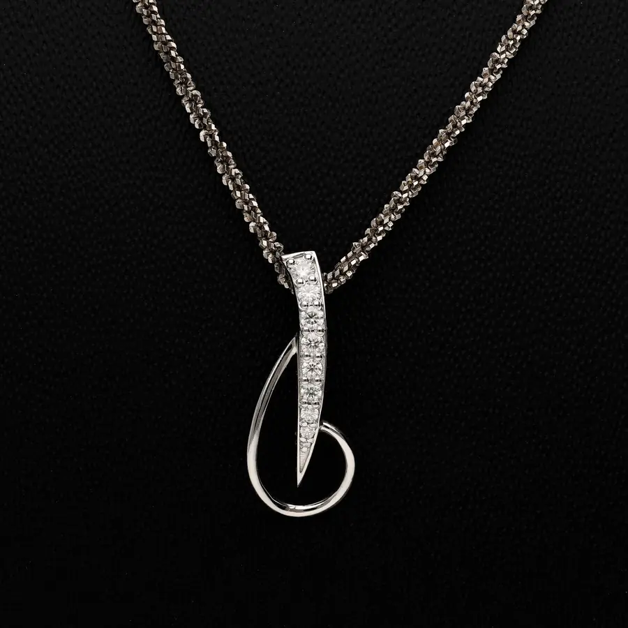 Lab Grown Diamond Elephant Tooth Pendant for Her
