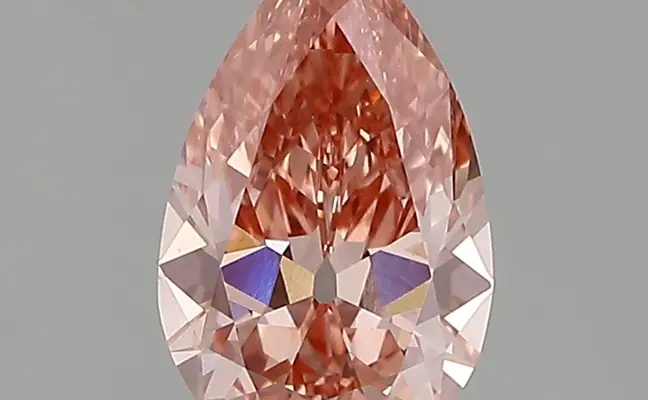 1.18ct FANCY VIVID  PINK VVS2 Pear (IGI)