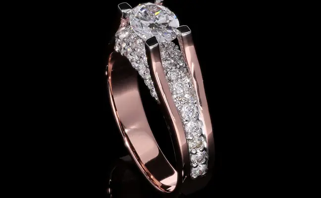 Lab Grown Diamond Oval Floating Ring