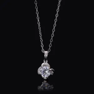 Lab Grown Diamond Halo Solitaire Pendant