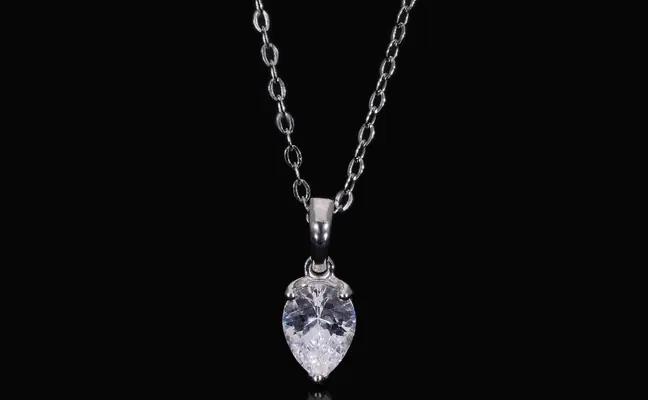 Pear Cut Lab Grown Diamond Pendant