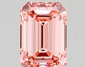 1.12ct FANCY VIVID  PINK VVS2 Emerald (IGI)