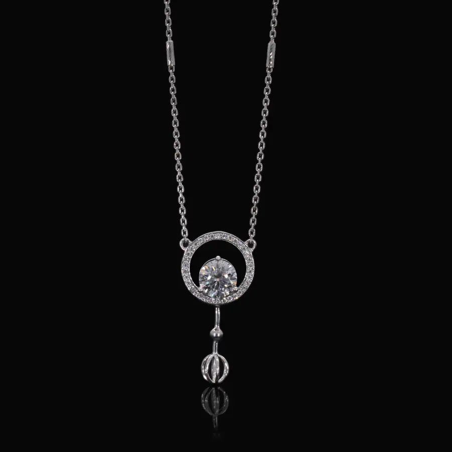 Lab Grown Diamond Round Halo Pendant