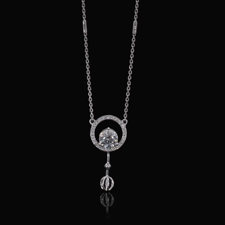 Lab Grown Diamond Round Halo Pendant