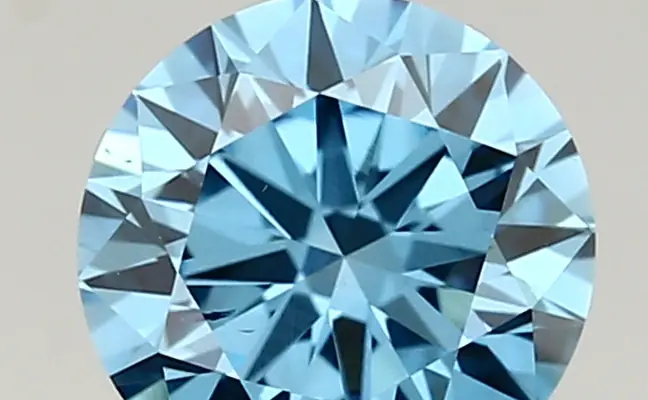 1.09ct FANCY VIVID  BLUE VS2 Round (IGI)